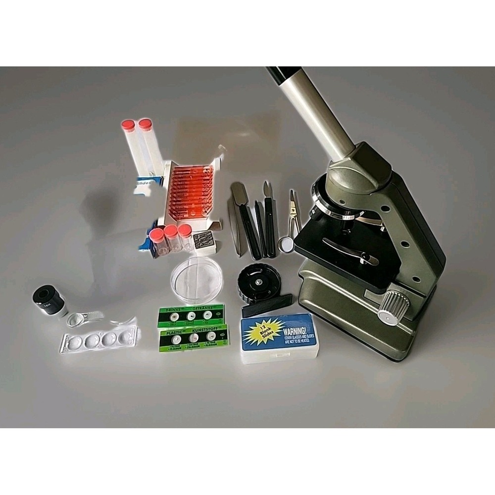 Miniland Microscope Multi-lenses 50+ Accessories +12 Insect Slides Children 8yrs